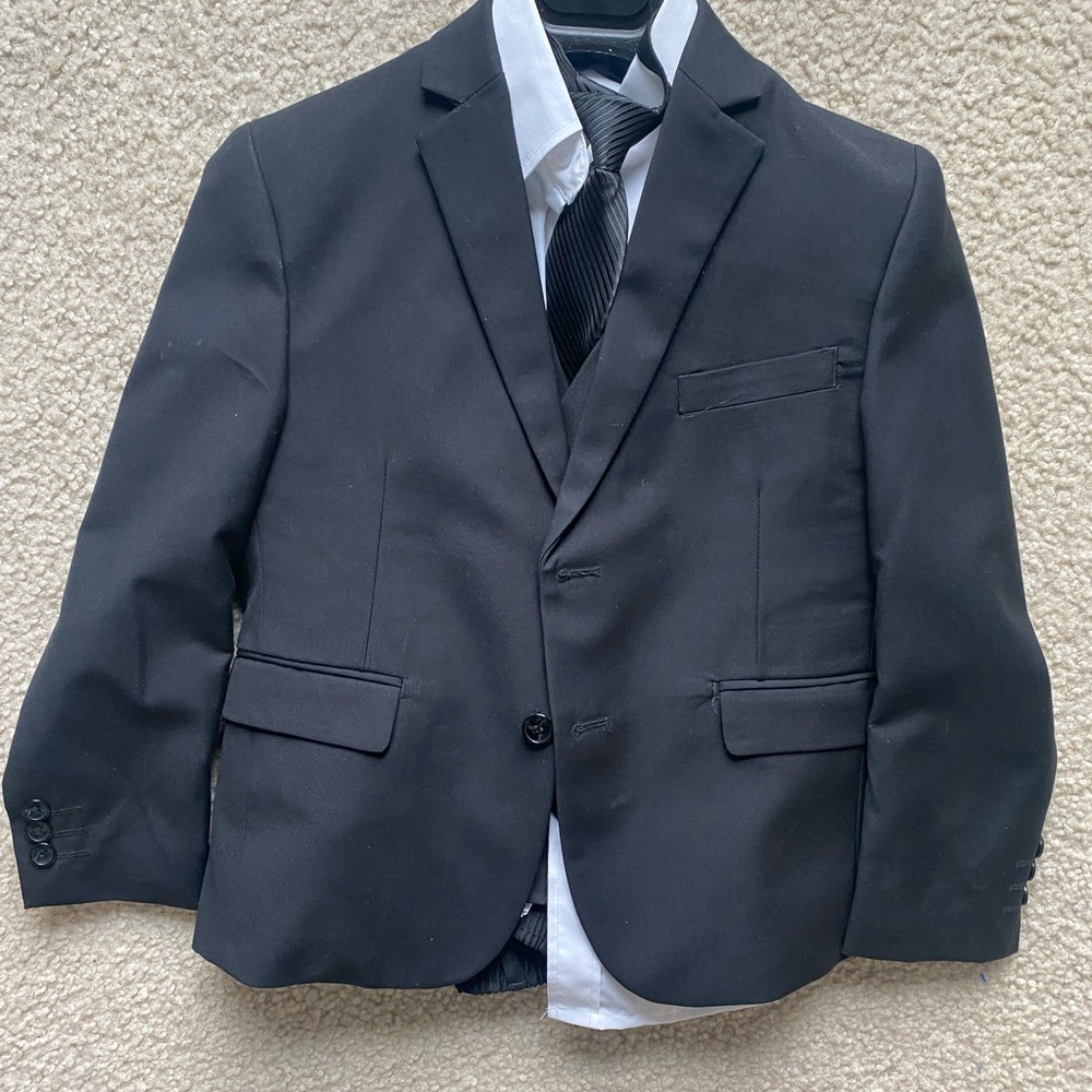 Boys black suit. Size 7.